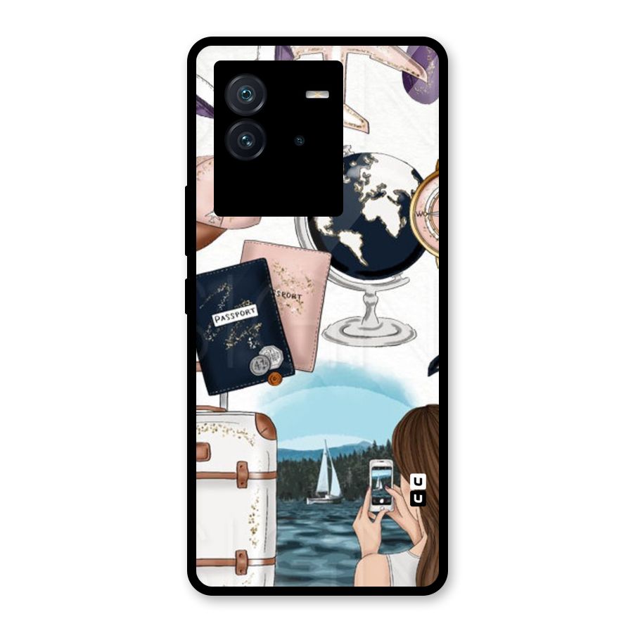 Travel Diaries Glass Back Case for Vivo iQOO Neo 6 5G