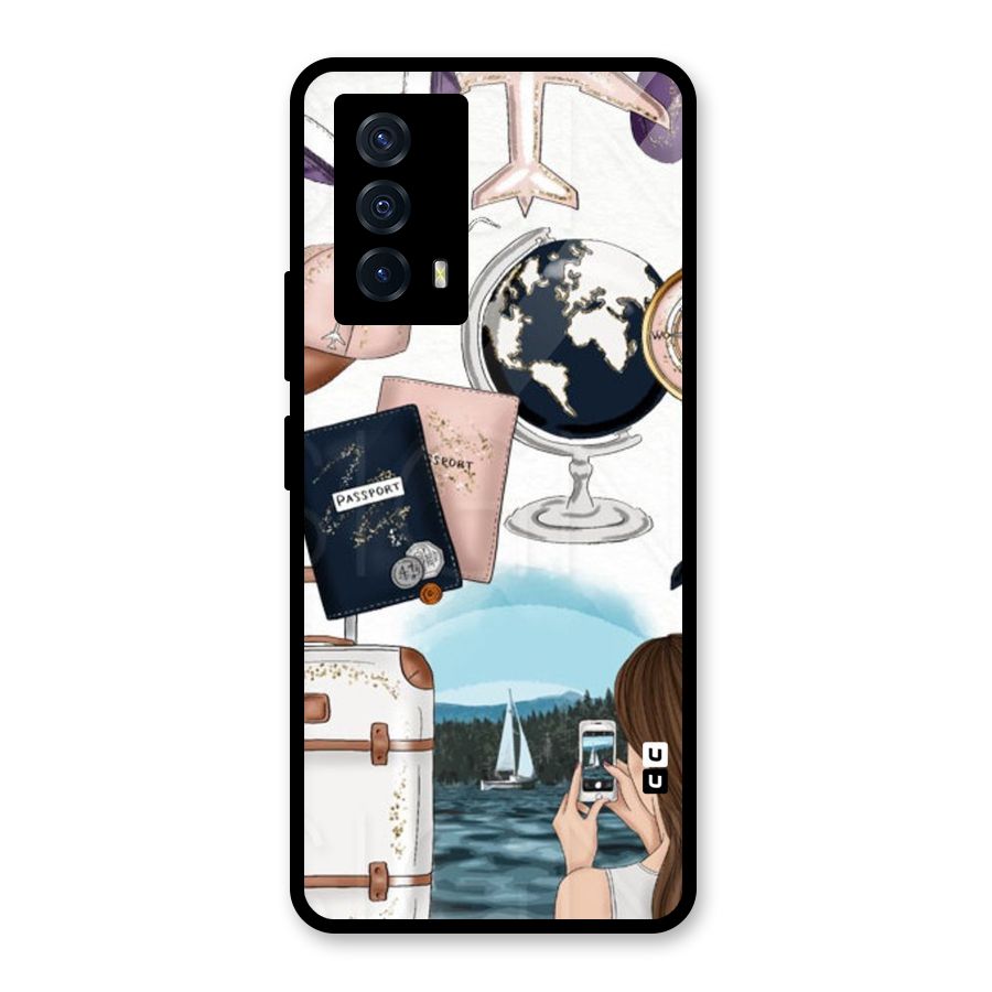Travel Diaries Glass Back Case for Vivo iQOO Z5