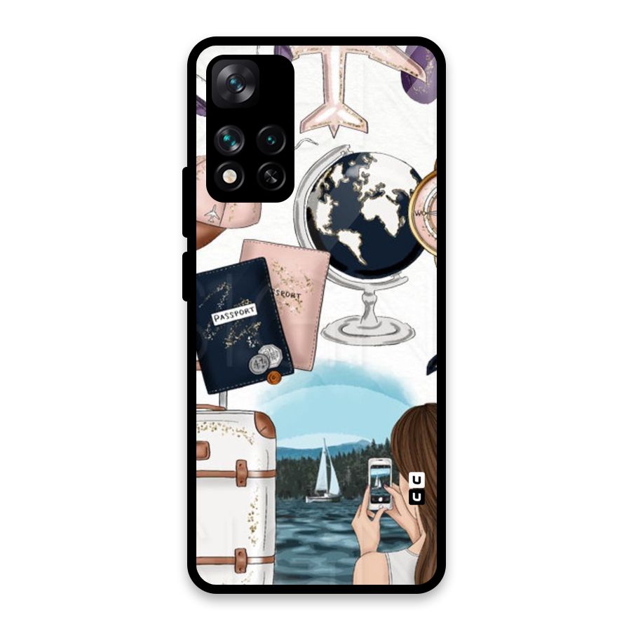 Travel Diaries Glass Back Case for Xiaomi 11i HyperCharge 5G