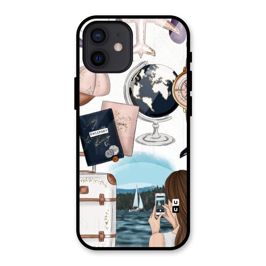 Travel Diaries Glass Back Case for iPhone 12