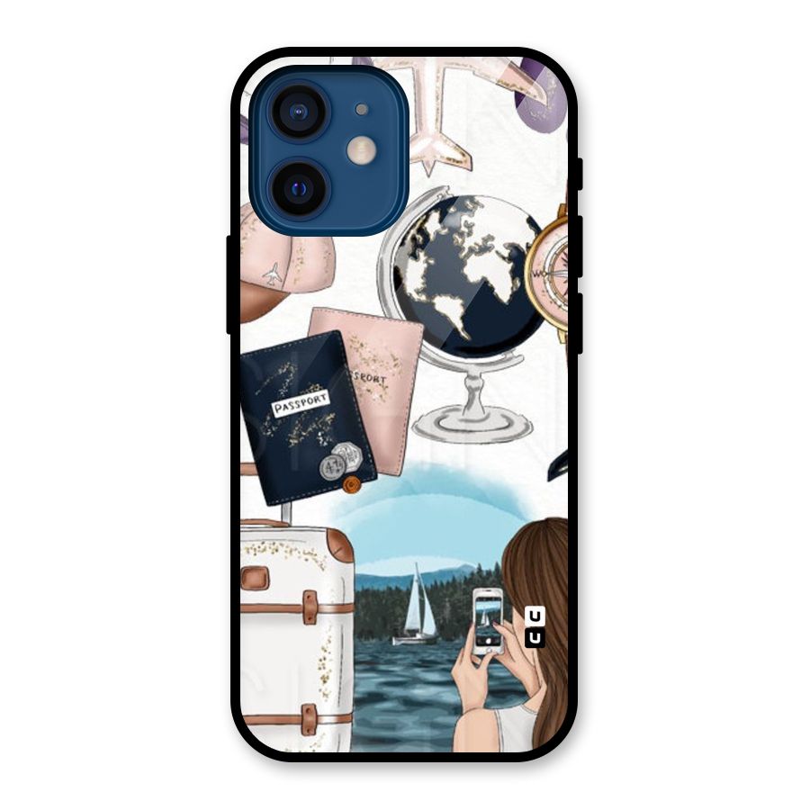 Travel Diaries Glass Back Case for iPhone 12 Mini