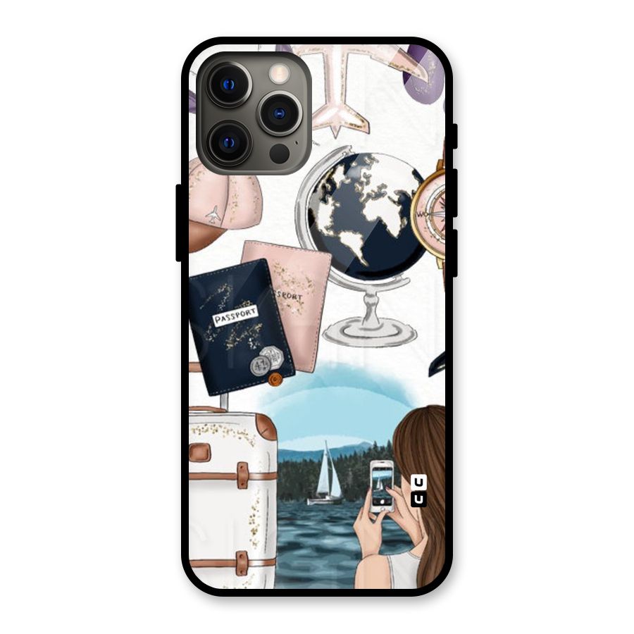 Travel Diaries Glass Back Case for iPhone 12 Pro Max