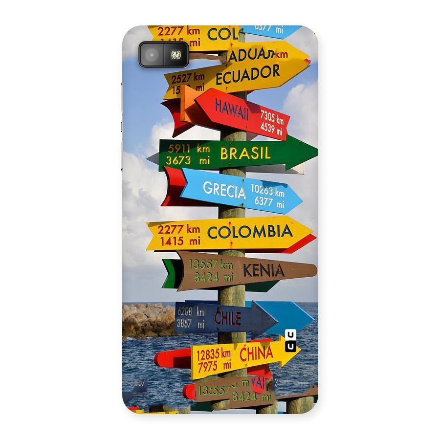 Travel Directions Back Case for Blackberry Z10