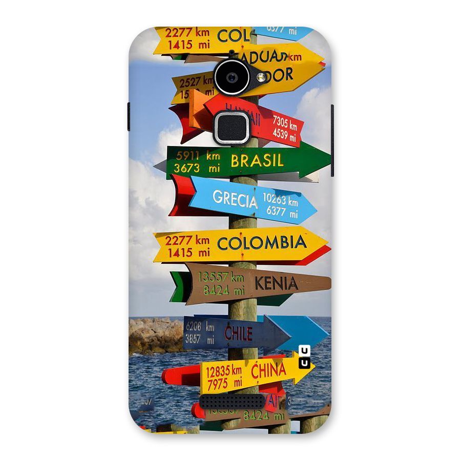 Travel Directions Back Case for Coolpad Note 3 Lite