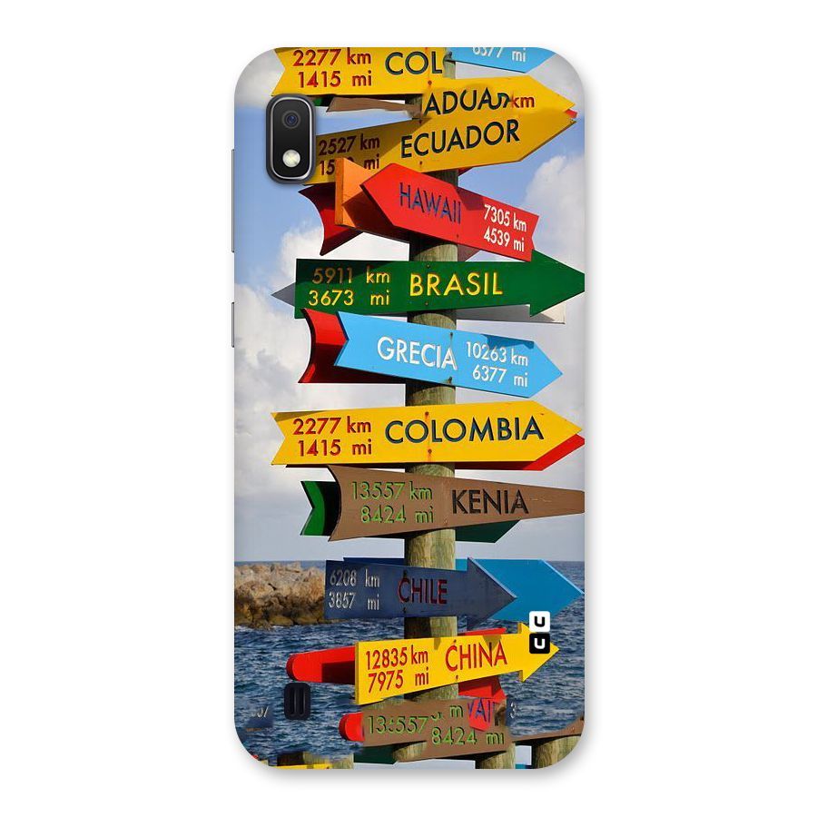 Travel Directions Back Case for Galaxy A10