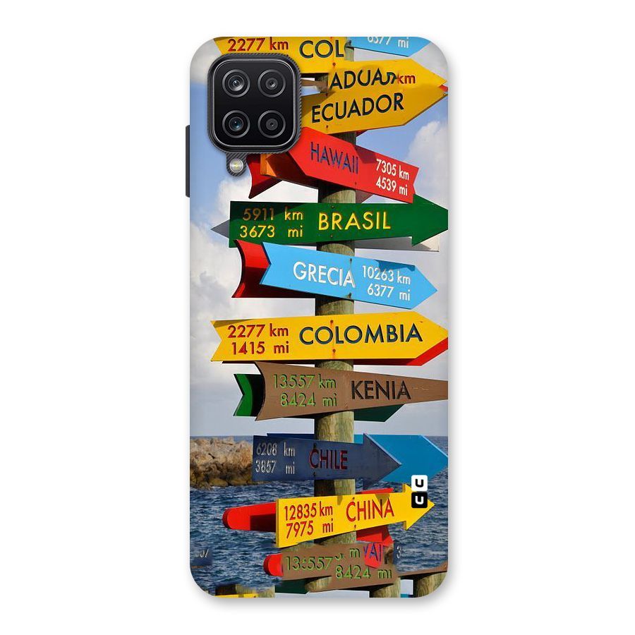 Travel Directions Back Case for Galaxy A12