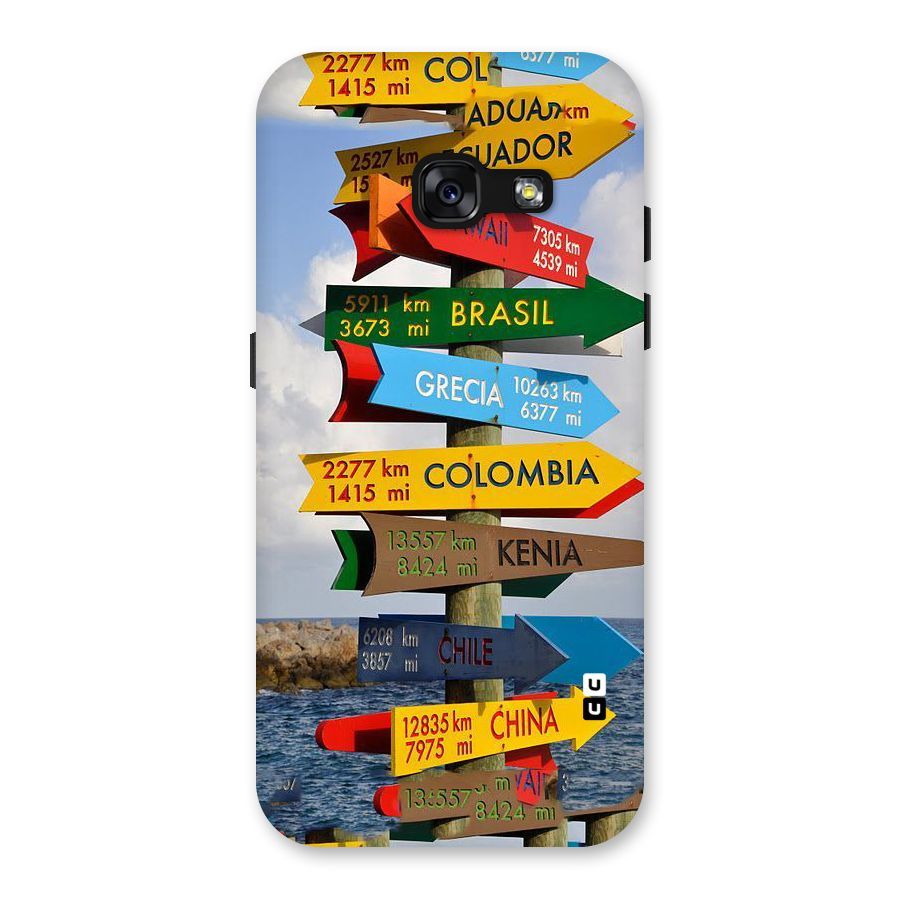 Travel Directions Back Case for Galaxy A3 (2017)