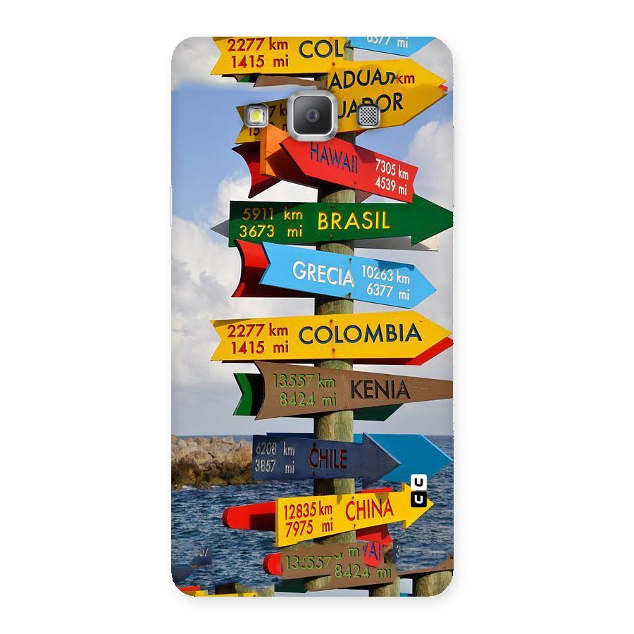 Travel Directions Back Case for Galaxy A7