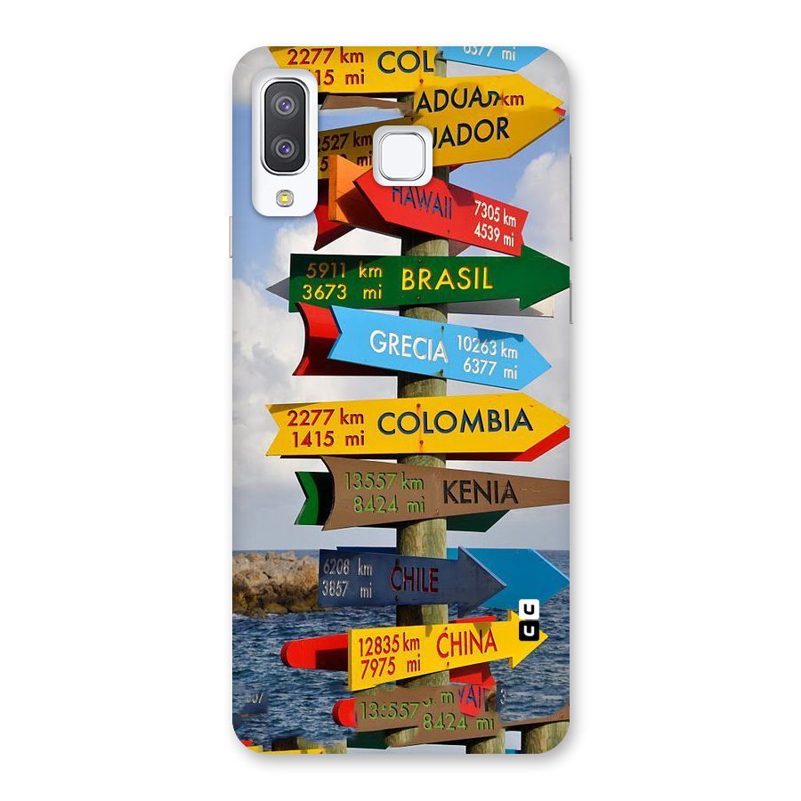 Travel Directions Back Case for Galaxy A8 Star