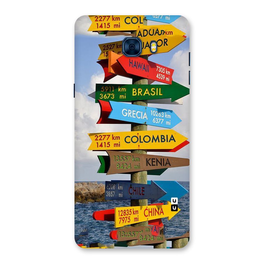 Travel Directions Back Case for Galaxy C7 Pro