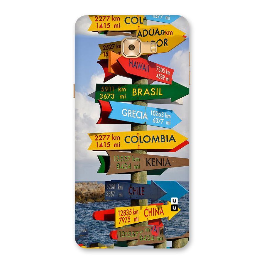 Travel Directions Back Case for Galaxy C9 Pro
