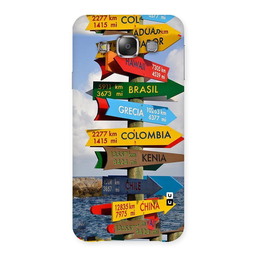 Travel Directions Back Case for Galaxy E7