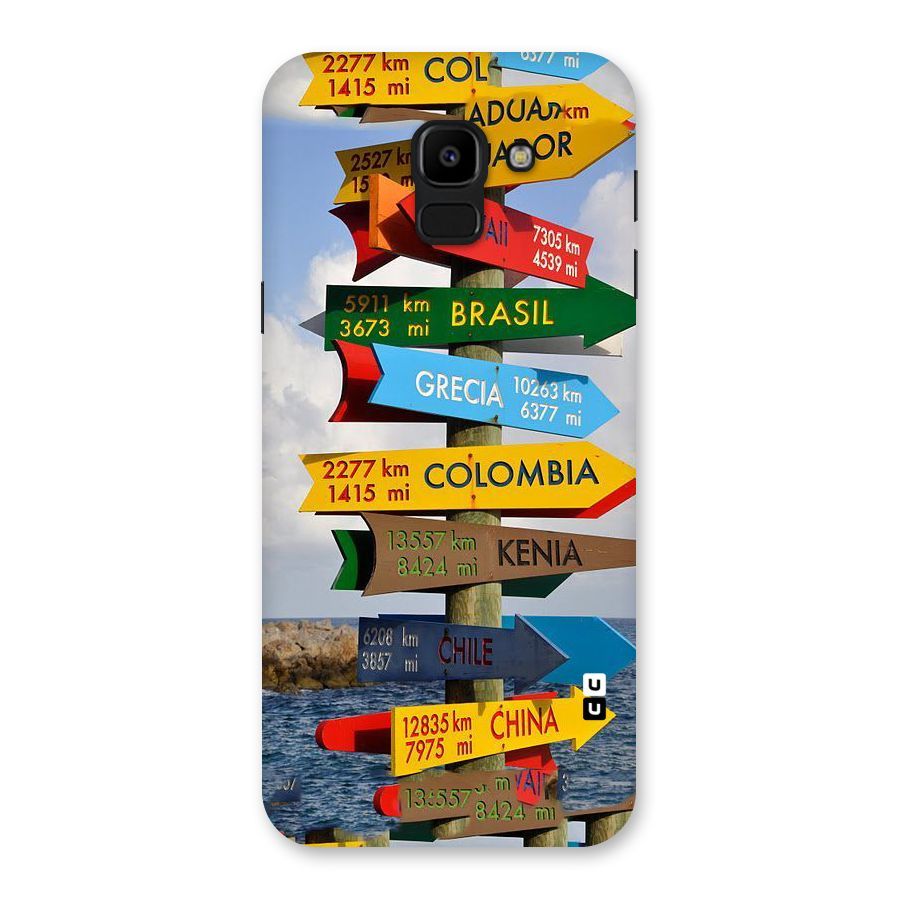 Travel Directions Back Case for Galaxy J6