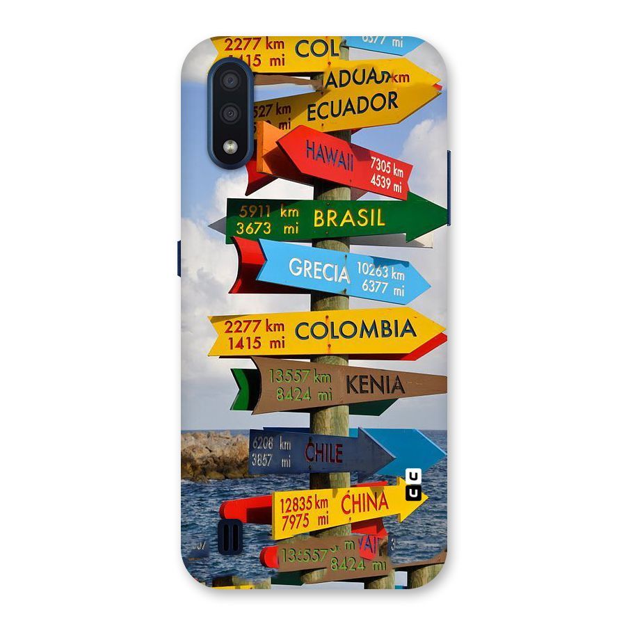 Travel Directions Back Case for Galaxy M01