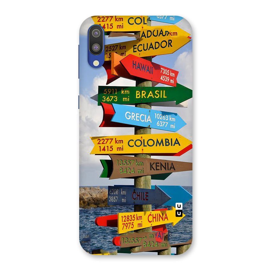Travel Directions Back Case for Galaxy M10