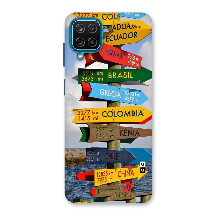 Travel Directions Back Case for Galaxy M12