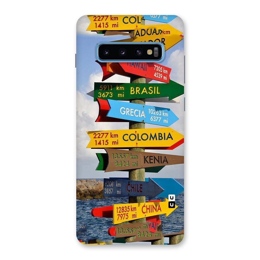 Travel Directions Back Case for Galaxy S10 Plus