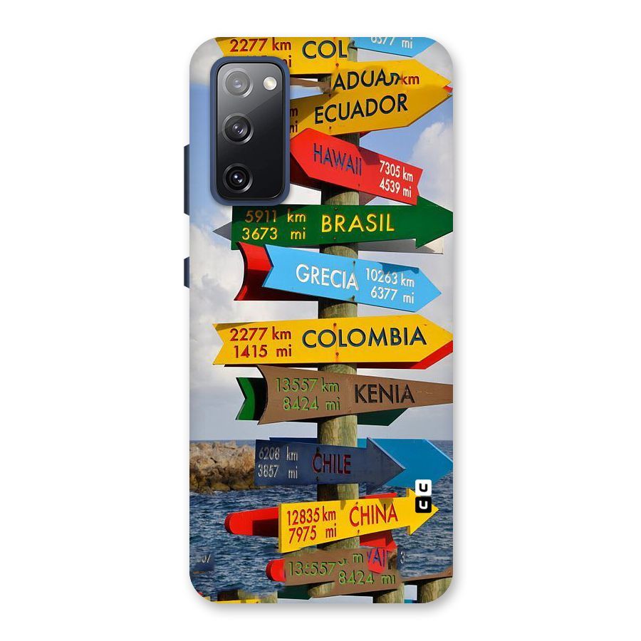 Travel Directions Back Case for Galaxy S20 FE