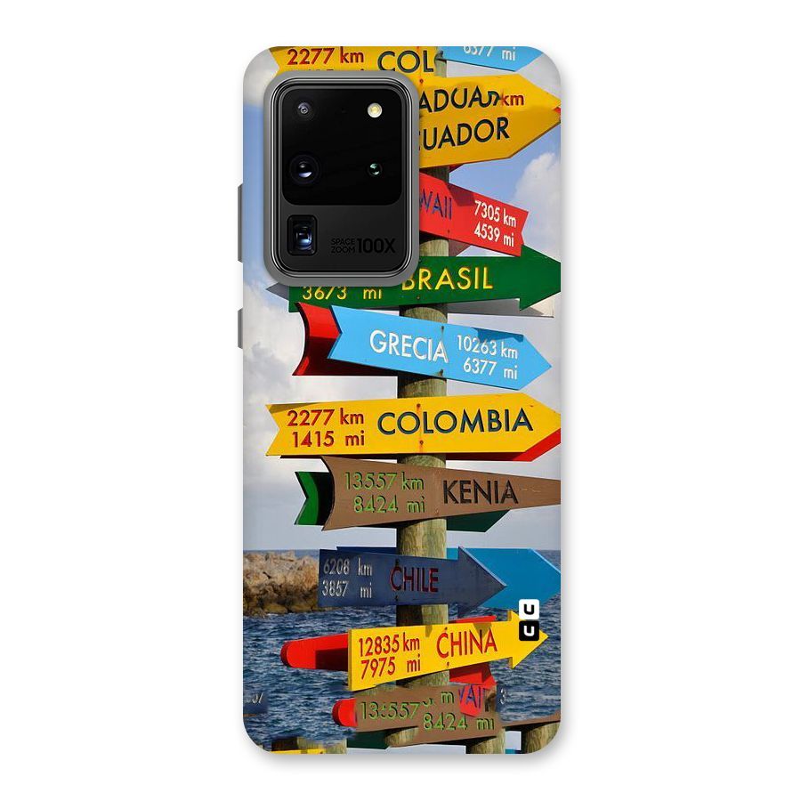 Travel Directions Back Case for Galaxy S20 Ultra