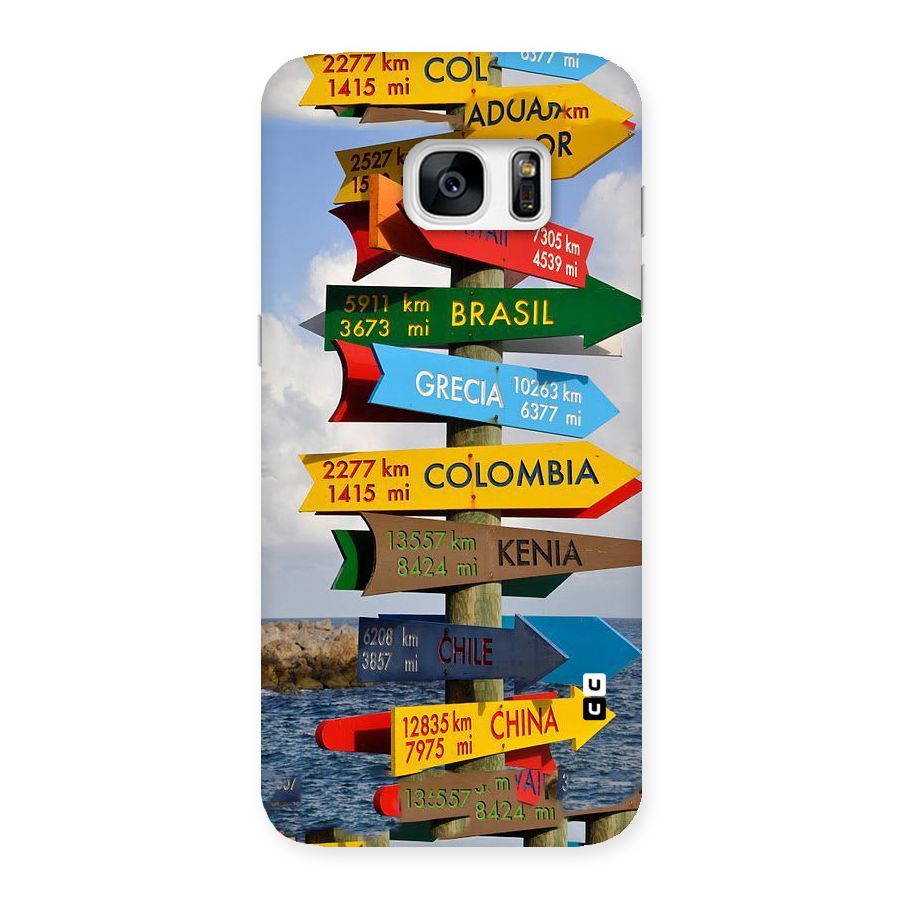 Travel Directions Back Case for Galaxy S7 Edge
