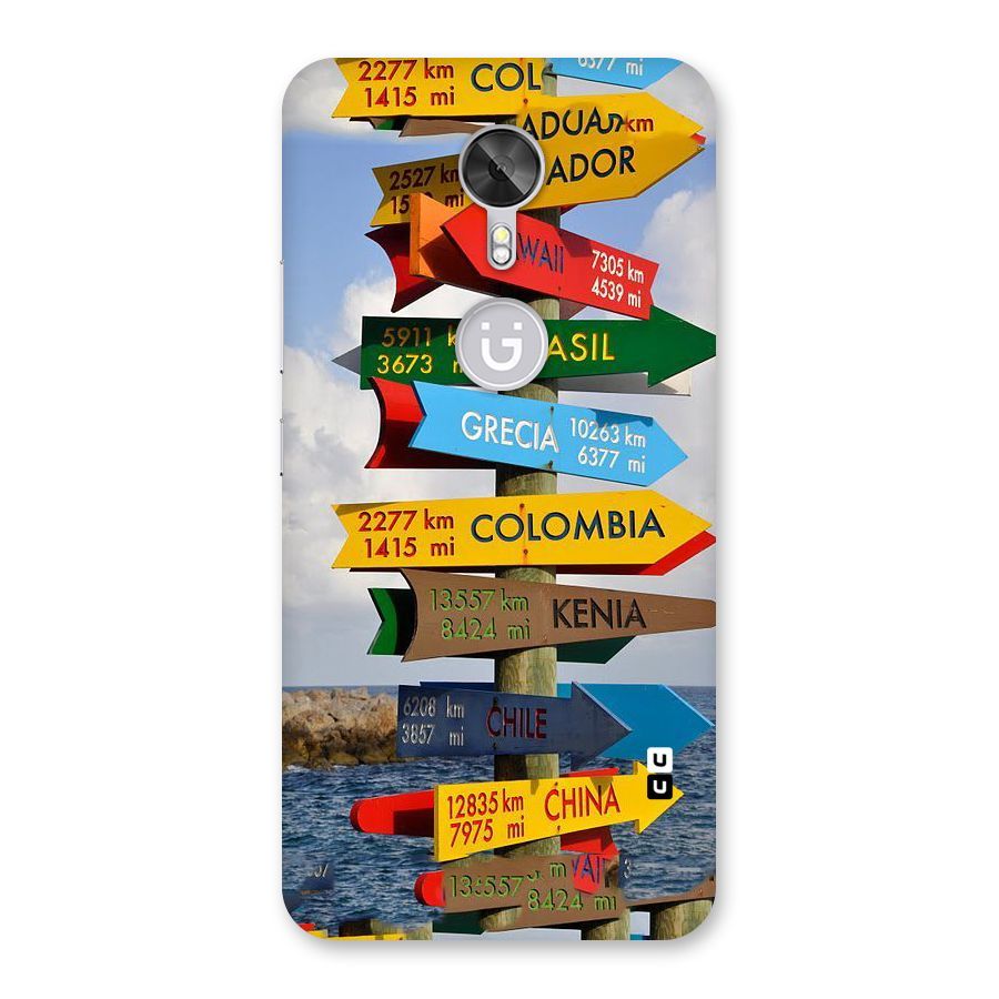 Travel Directions Back Case for Gionee A1