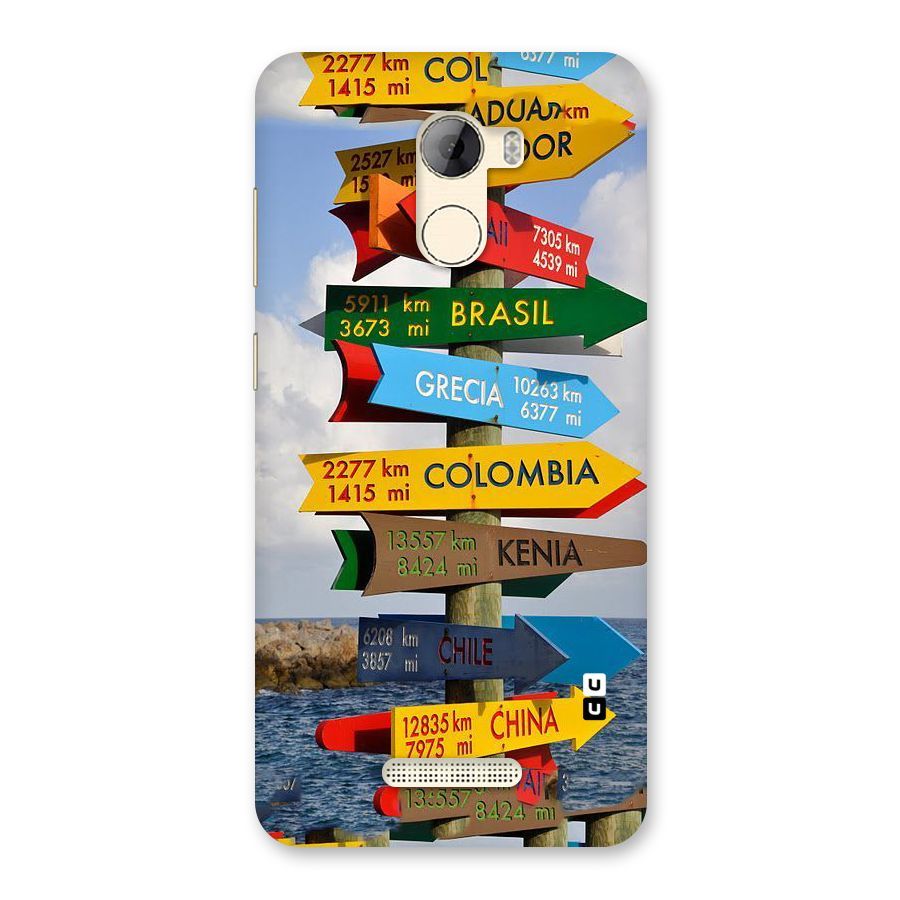 Travel Directions Back Case for Gionee A1 LIte