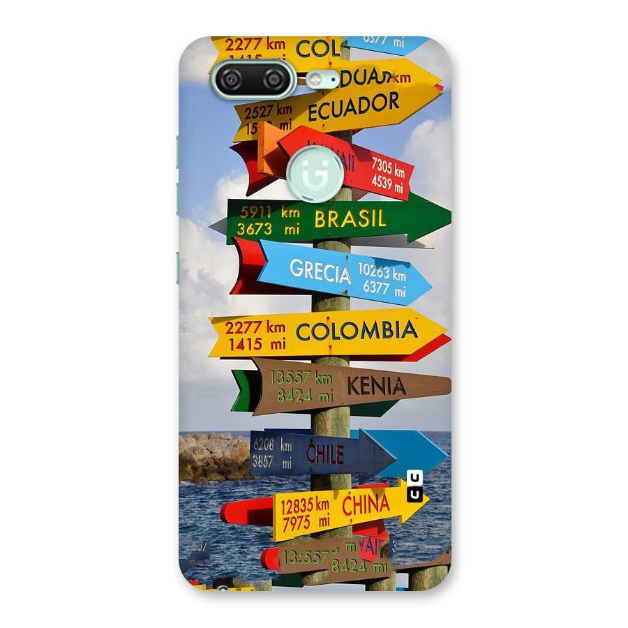 Travel Directions Back Case for Gionee S10