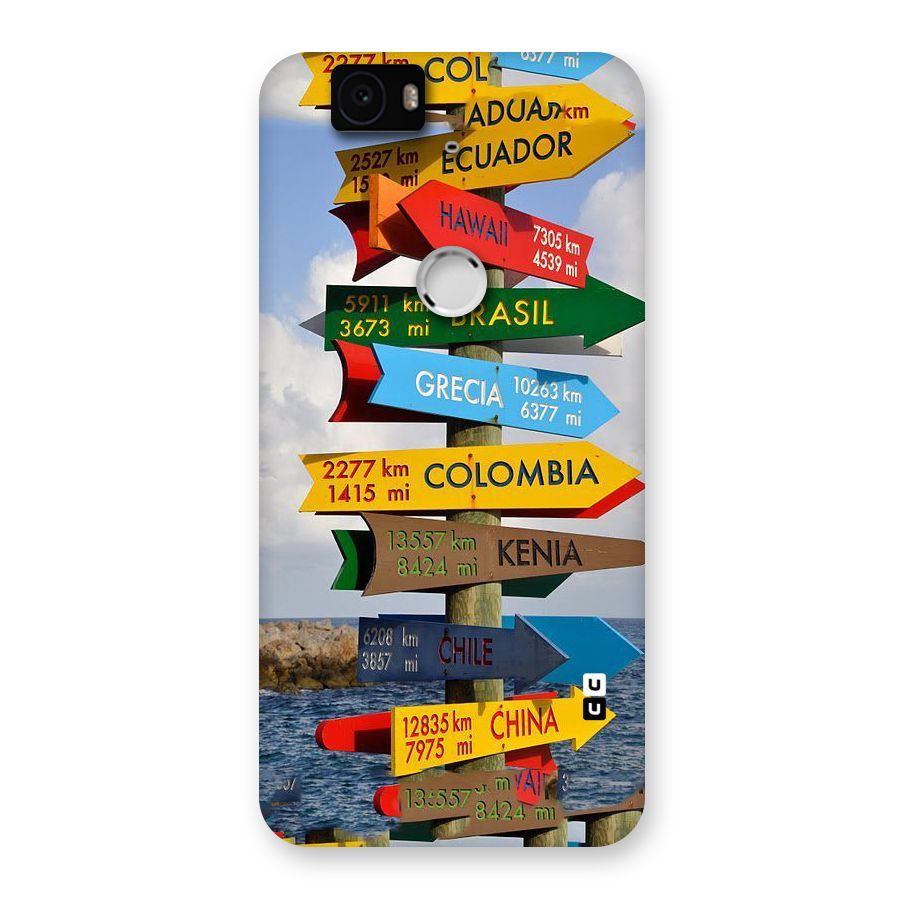 Travel Directions Back Case for Google Nexus-6P