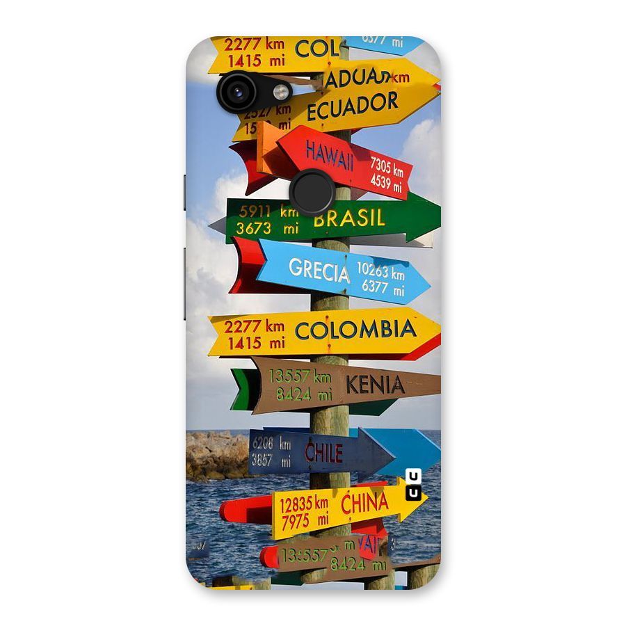 Travel Directions Back Case for Google Pixel 3a