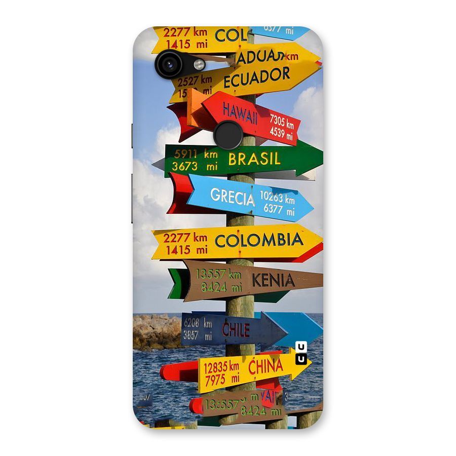 Travel Directions Back Case for Google Pixel 3a XL