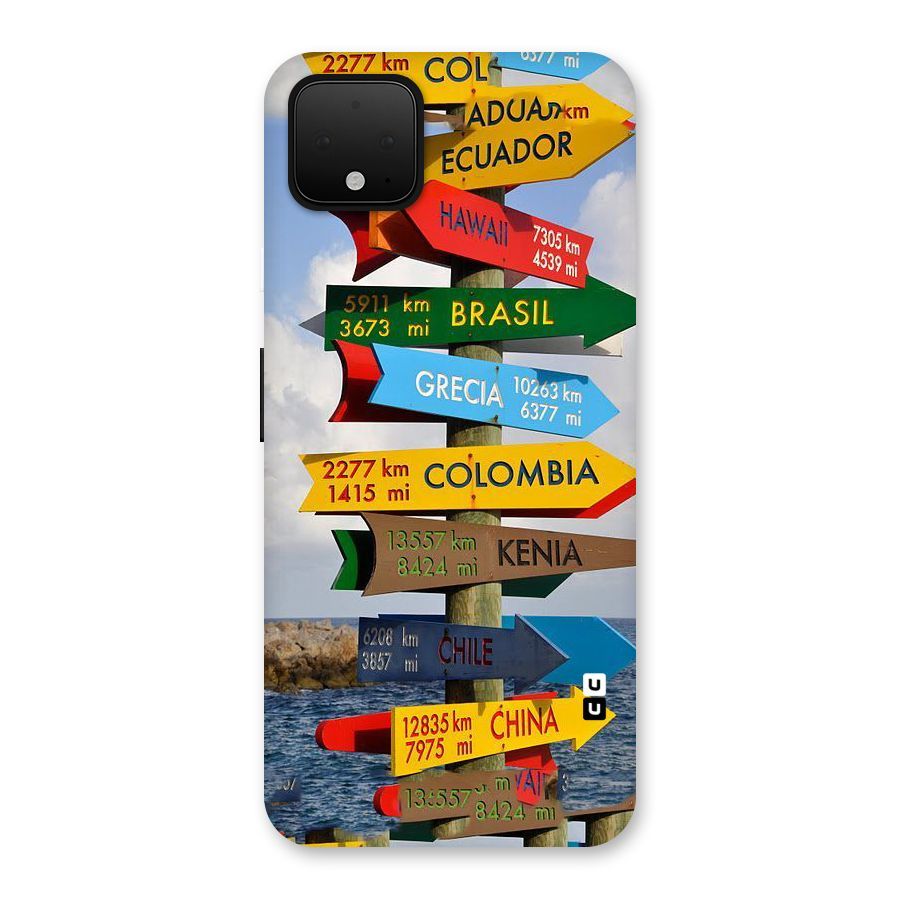 Travel Directions Back Case for Google Pixel 4 XL