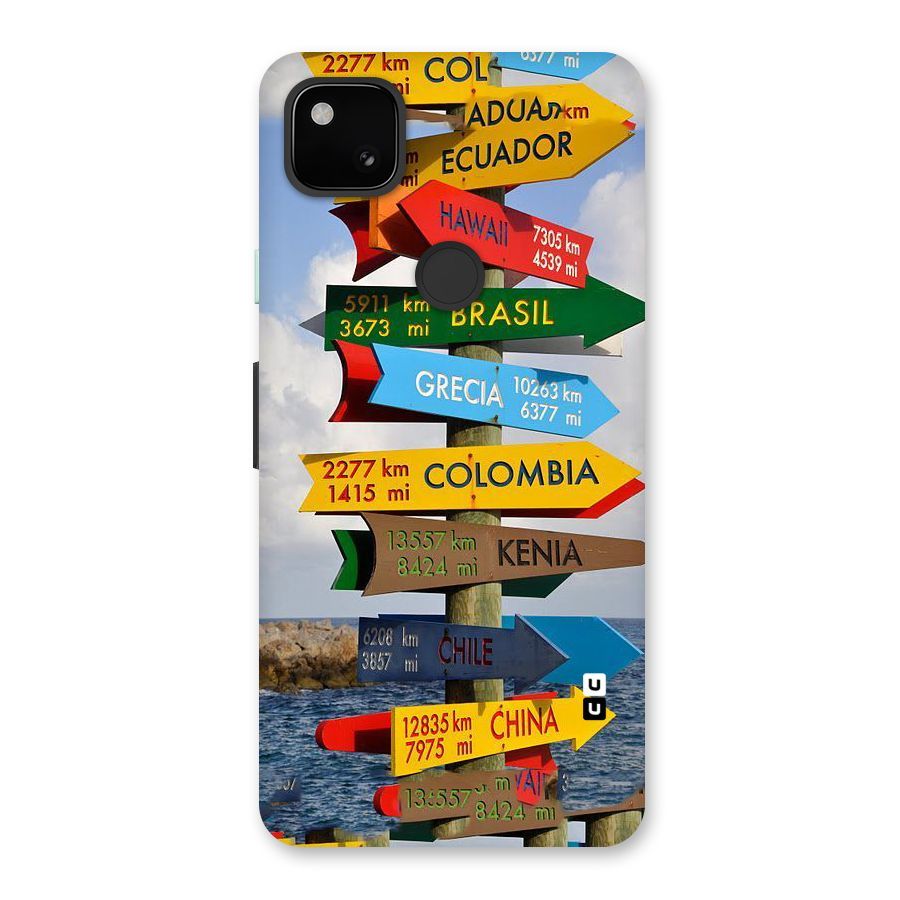 Travel Directions Back Case for Google Pixel 4a