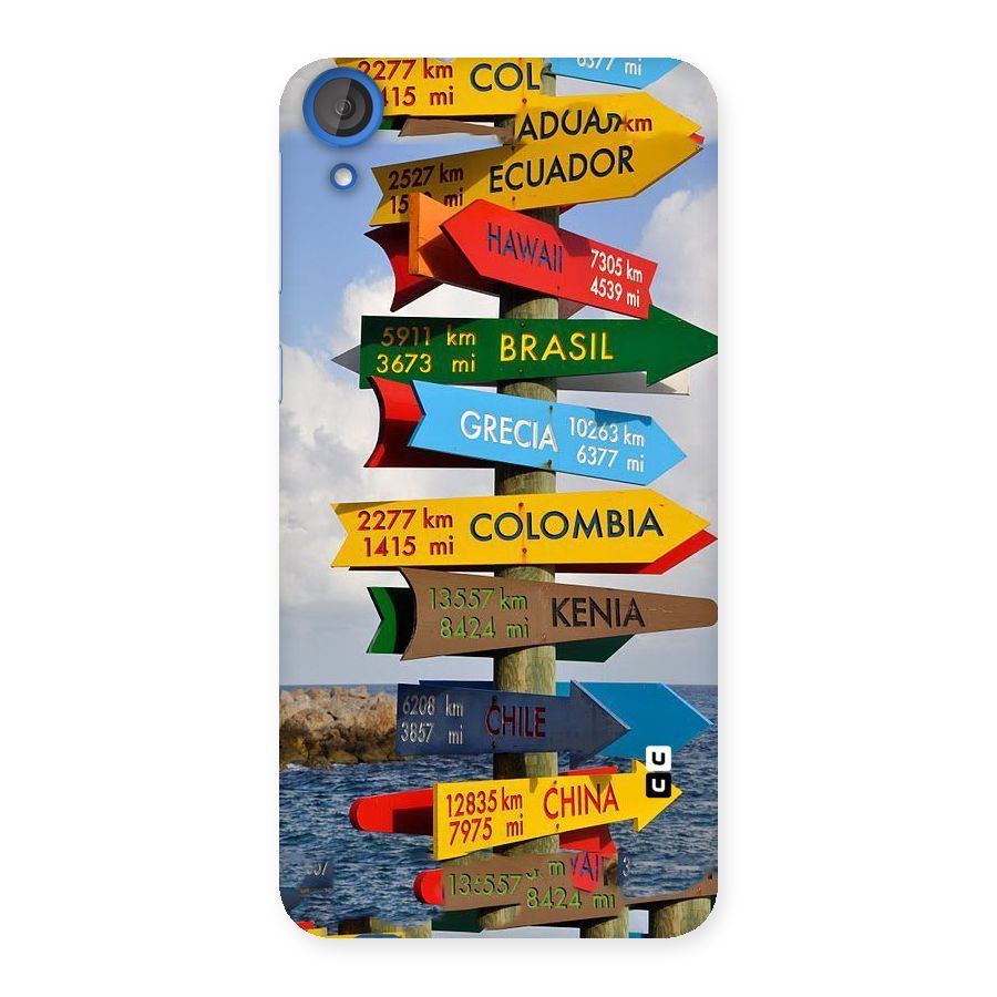 Travel Directions Back Case for HTC Desire 820