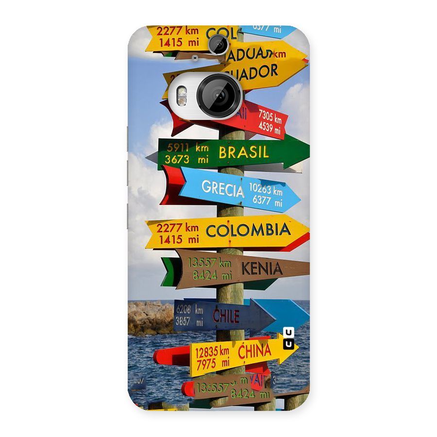 Travel Directions Back Case for HTC One M9 Plus