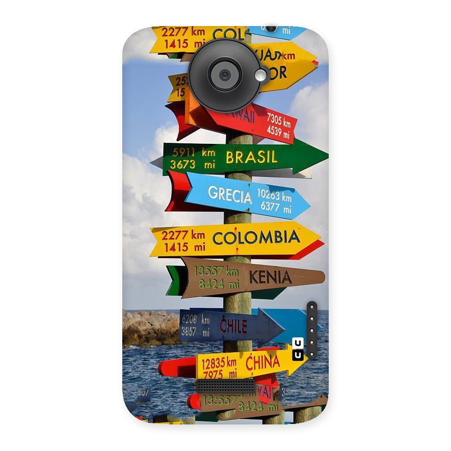 Travel Directions Back Case for HTC One X