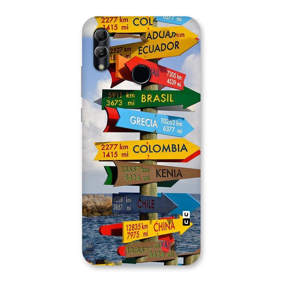 Travel Directions Back Case for Honor 10 Lite