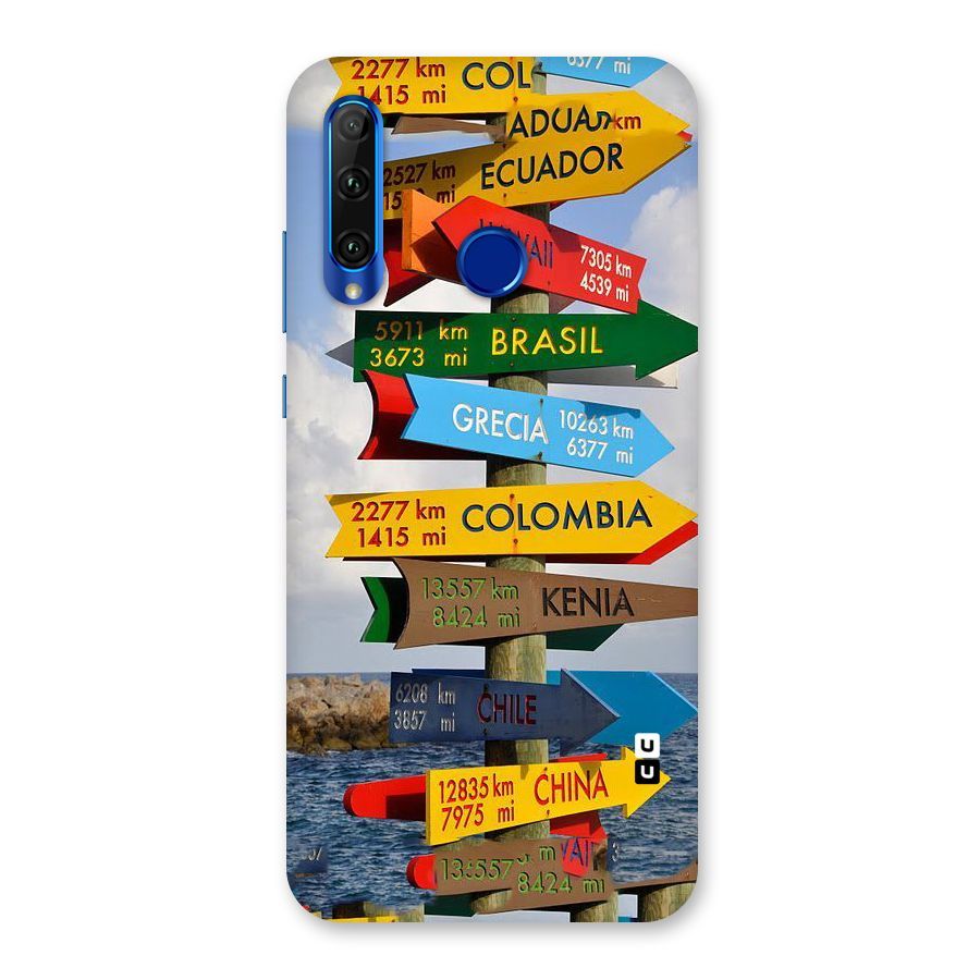 Travel Directions Back Case for Honor 20i