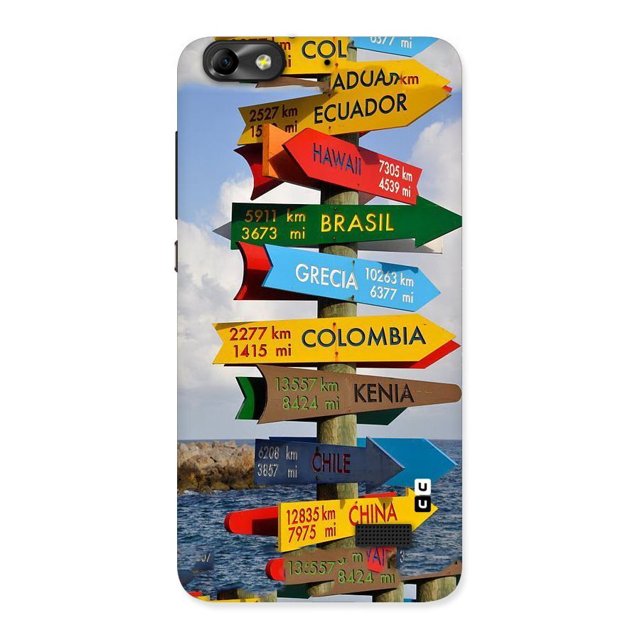Travel Directions Back Case for Honor 4C