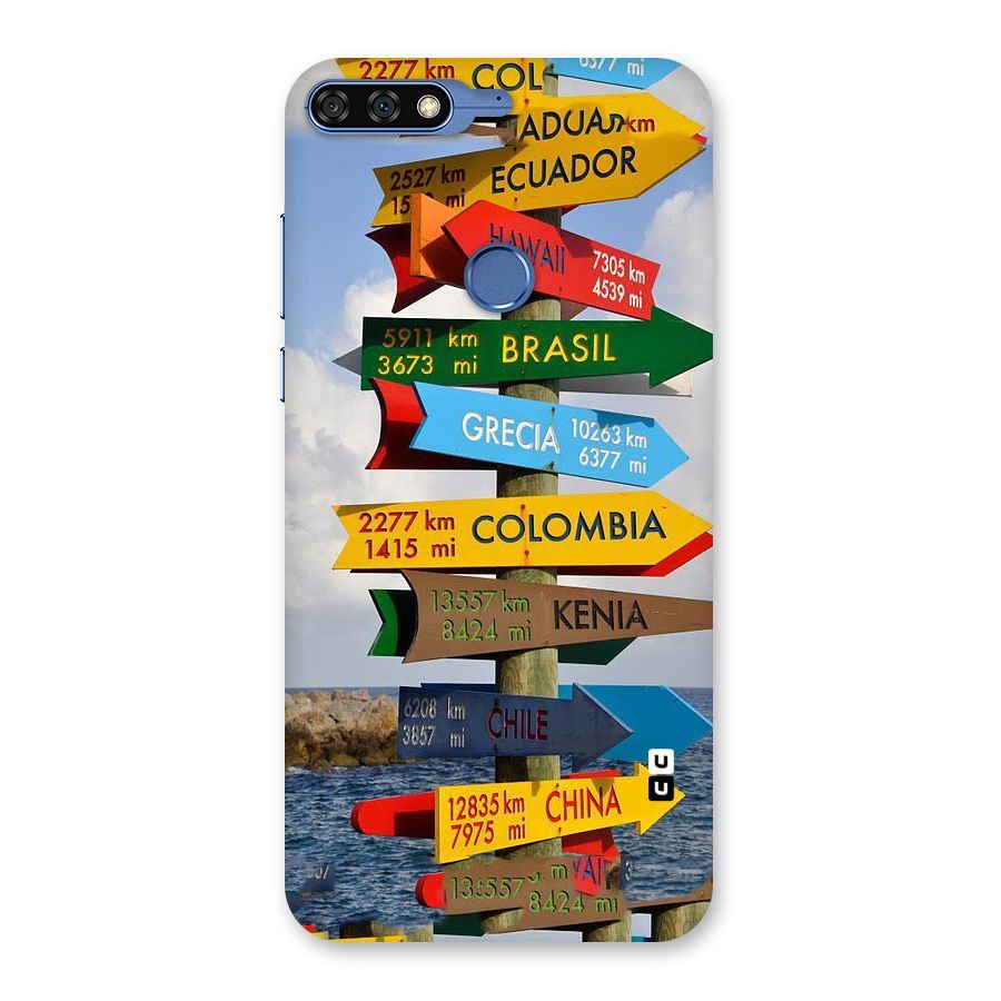 Travel Directions Back Case for Honor 7C