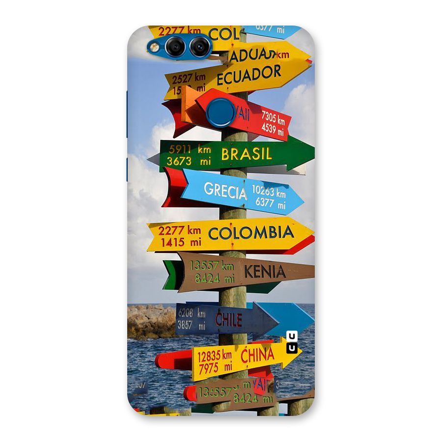 Travel Directions Back Case for Honor 7X