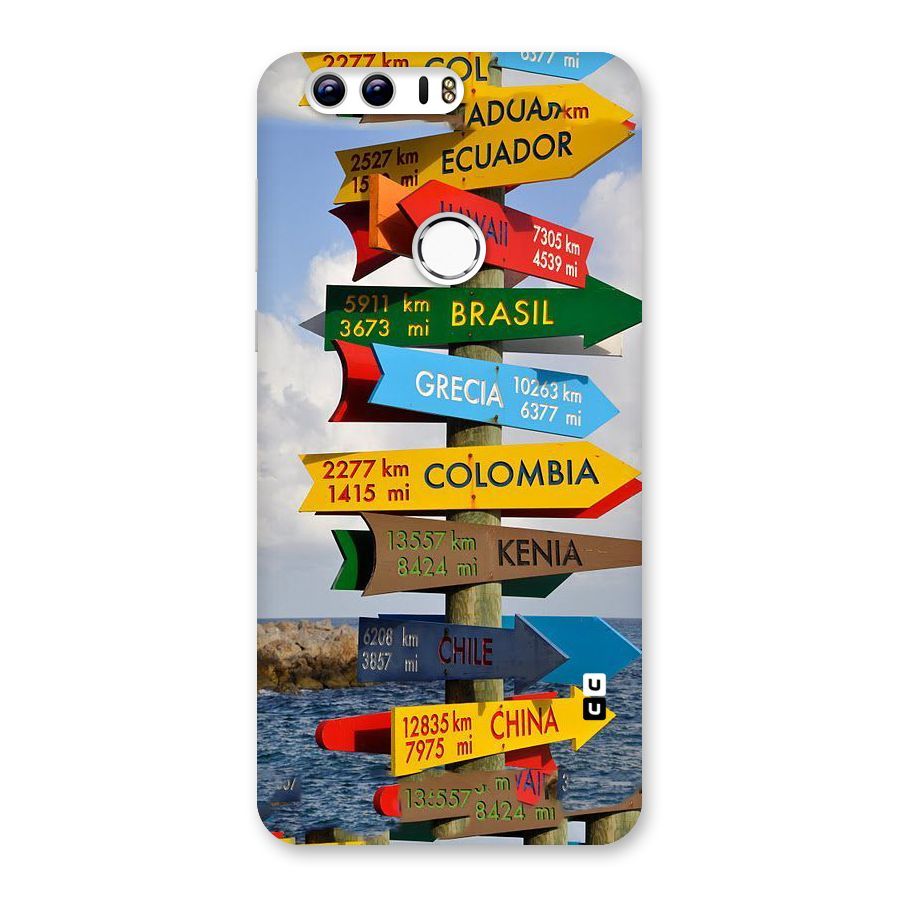 Travel Directions Back Case for Honor 8
