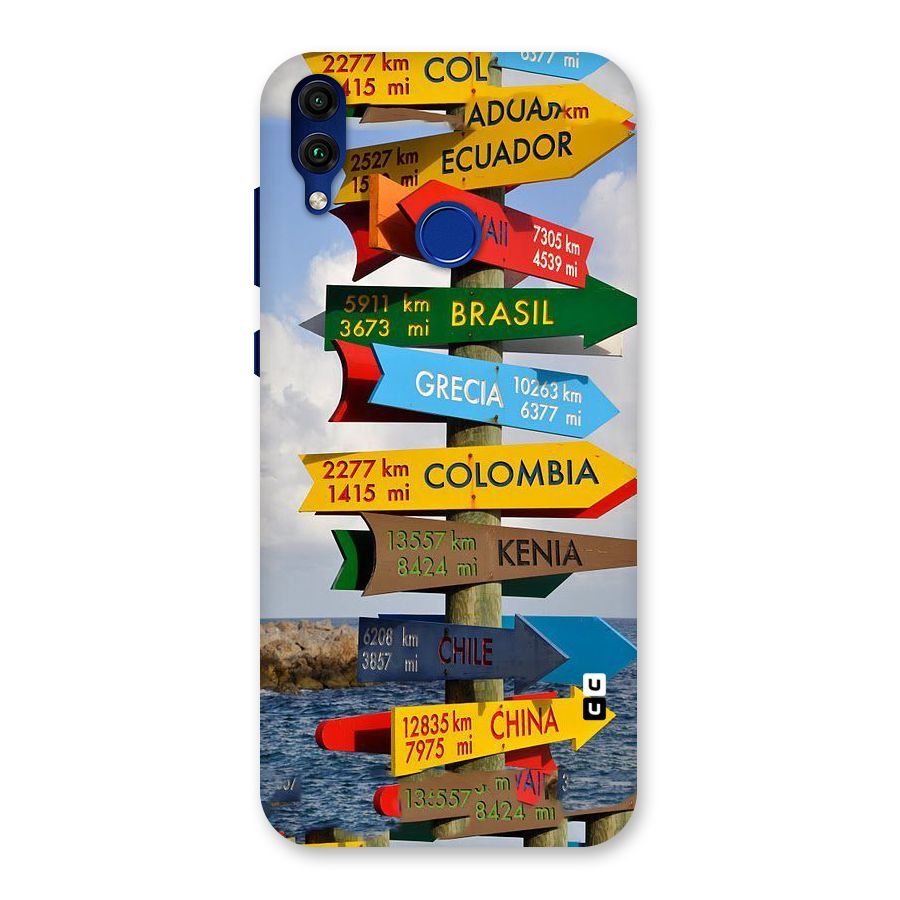 Travel Directions Back Case for Honor 8C