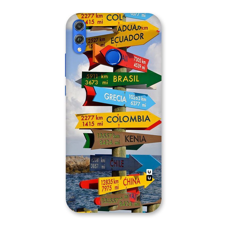 Travel Directions Back Case for Honor 8X