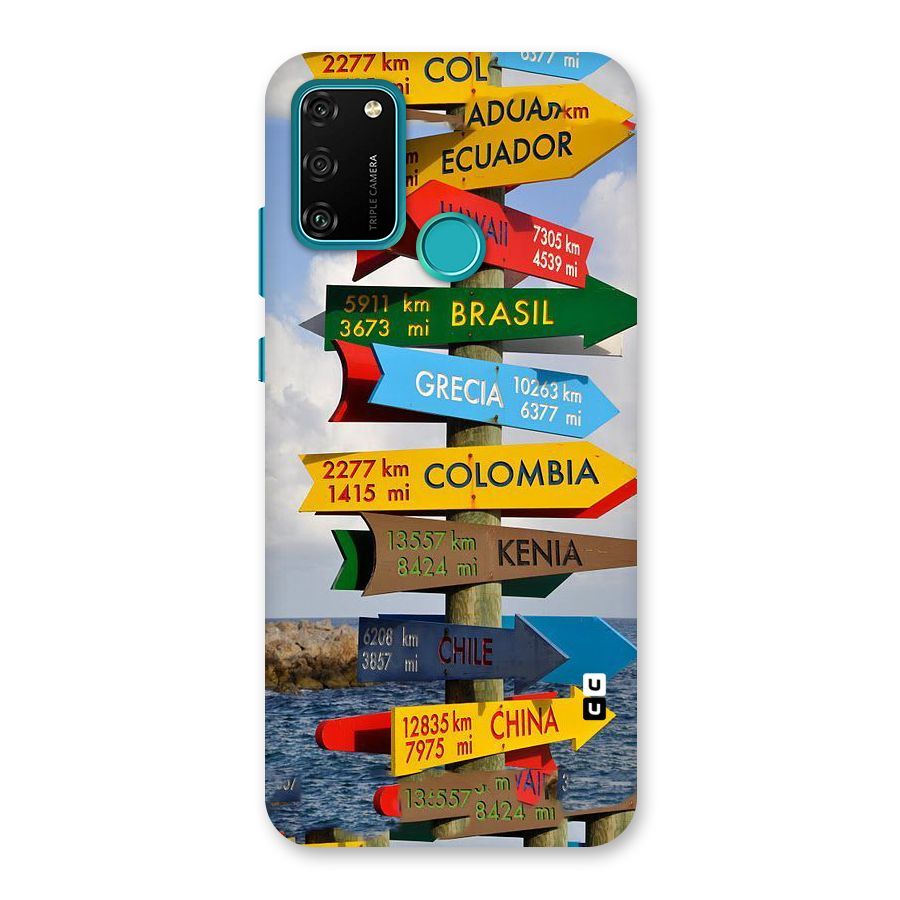 Travel Directions Back Case for Honor 9A