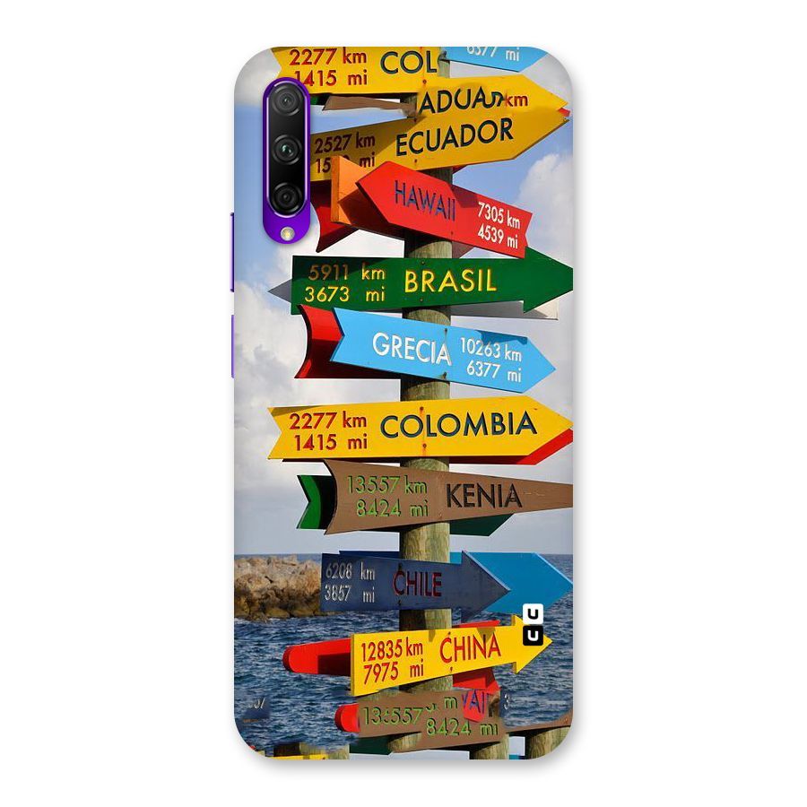 Travel Directions Back Case for Honor 9X Pro