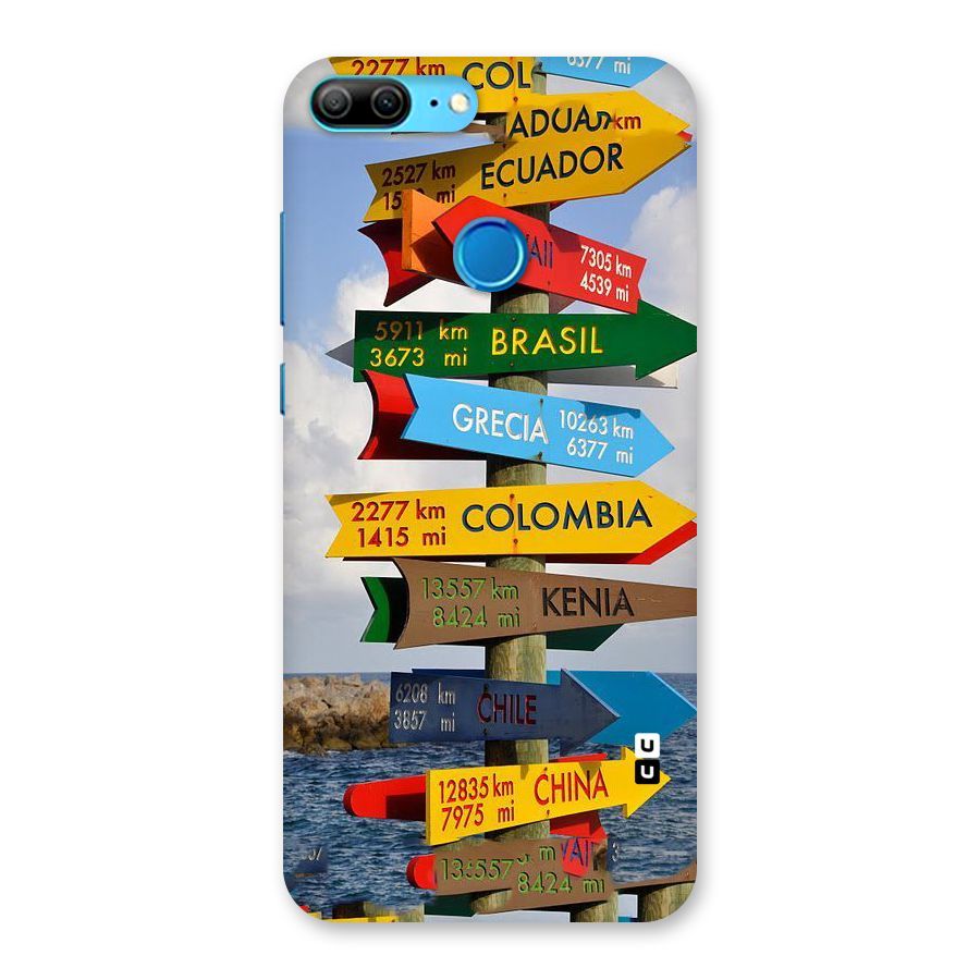 Travel Directions Back Case for Honor 9 Lite
