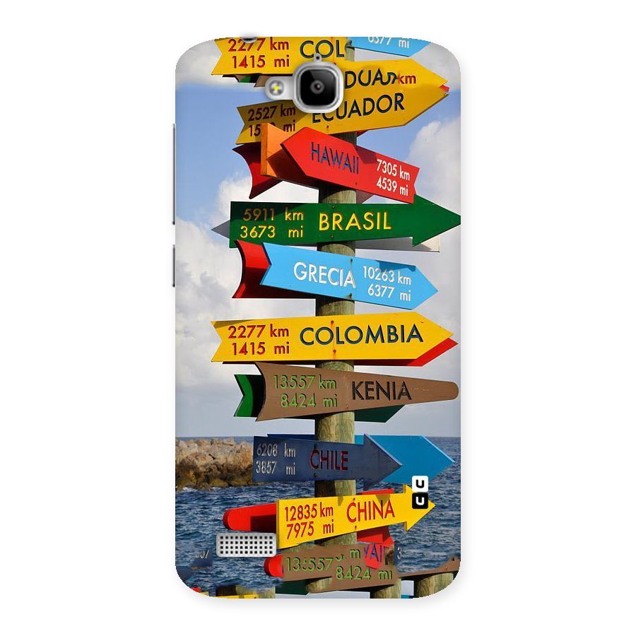 Travel Directions Back Case for Honor Holly