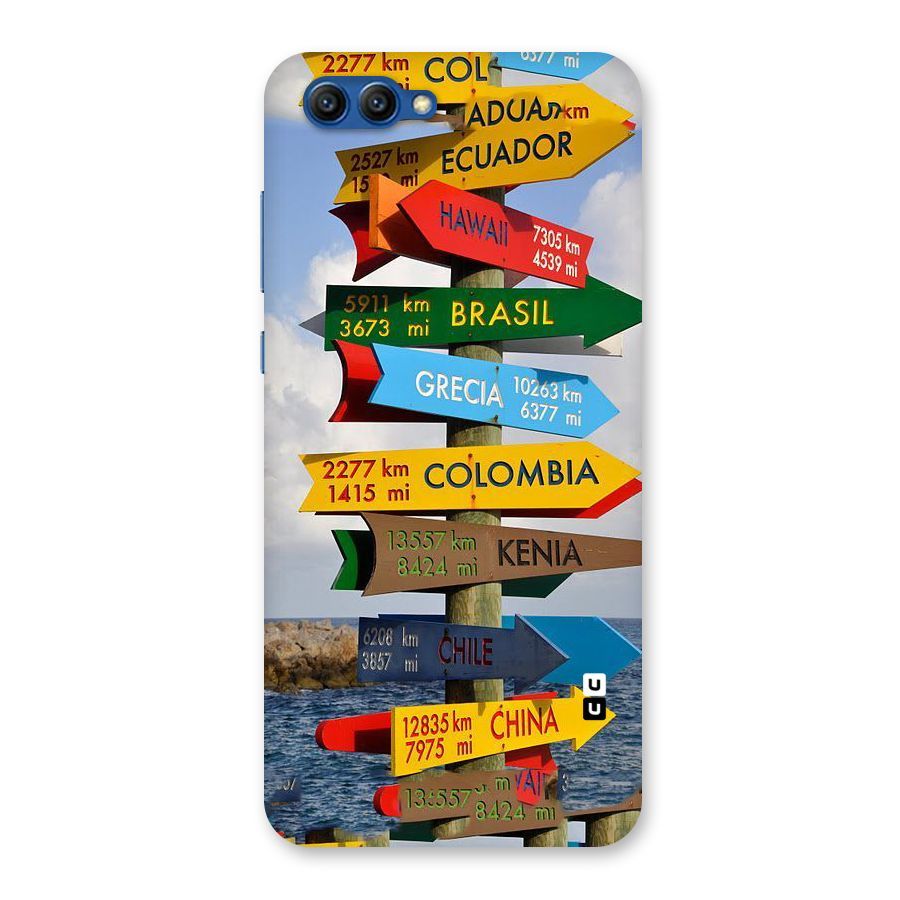 Travel Directions Back Case for Honor View 10