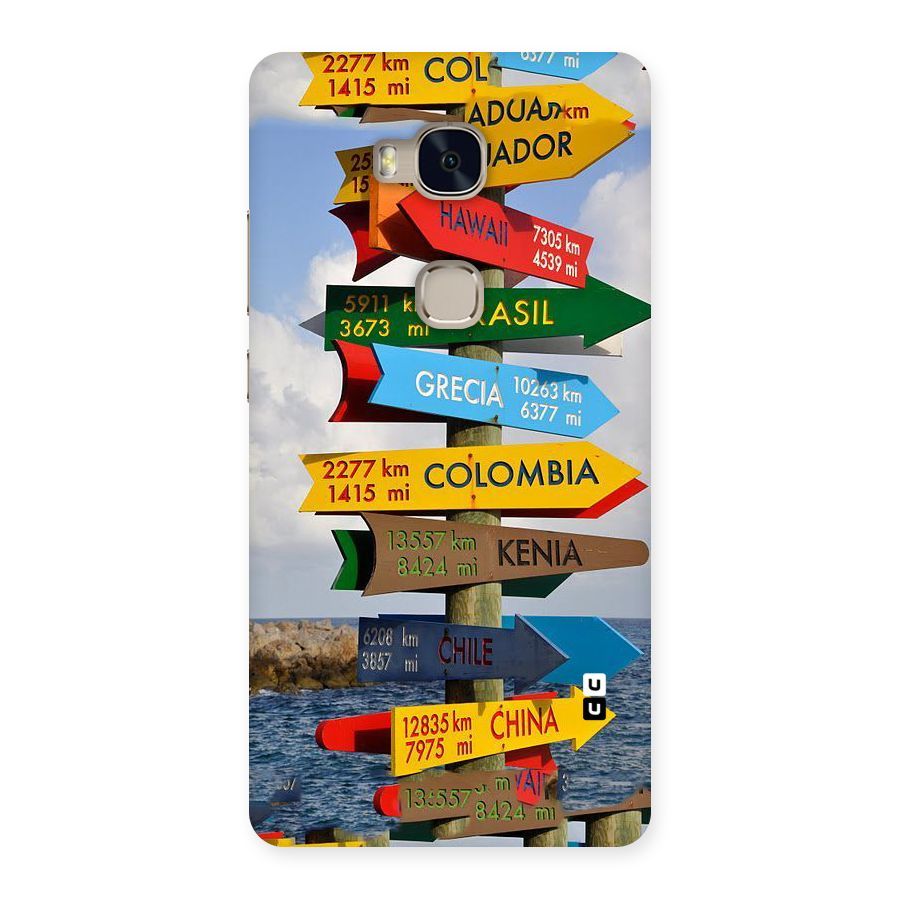 Travel Directions Back Case for Huawei Honor 5X