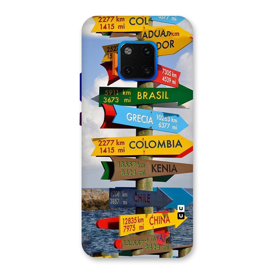 Travel Directions Back Case for Huawei Mate 20 Pro